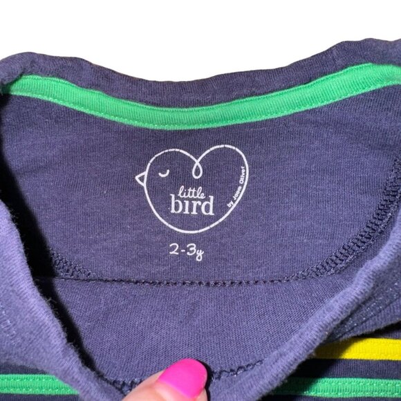 Little Bird Shirt Rainbows Navy Blue Size 2-3 Years - Picture 3 of 3